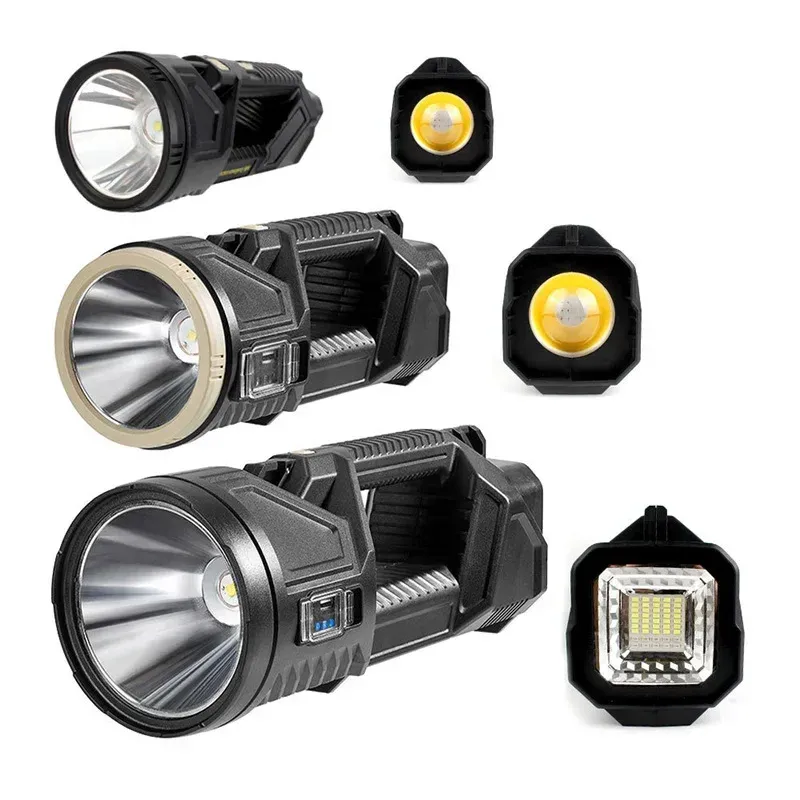 Solar USB Rechargeable XHP70 LED Flashlight 6