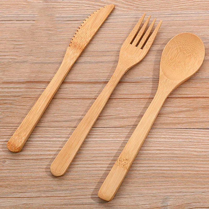 Bamboo Wooden Dinnerware Set (3-Piece) 2