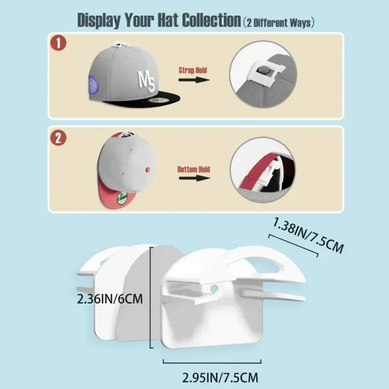 8pcs Adhesive Hat Hooks 5