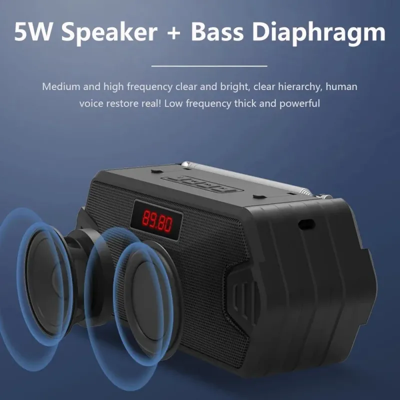 Portable Bluetooth Speaker with FM Radio 2