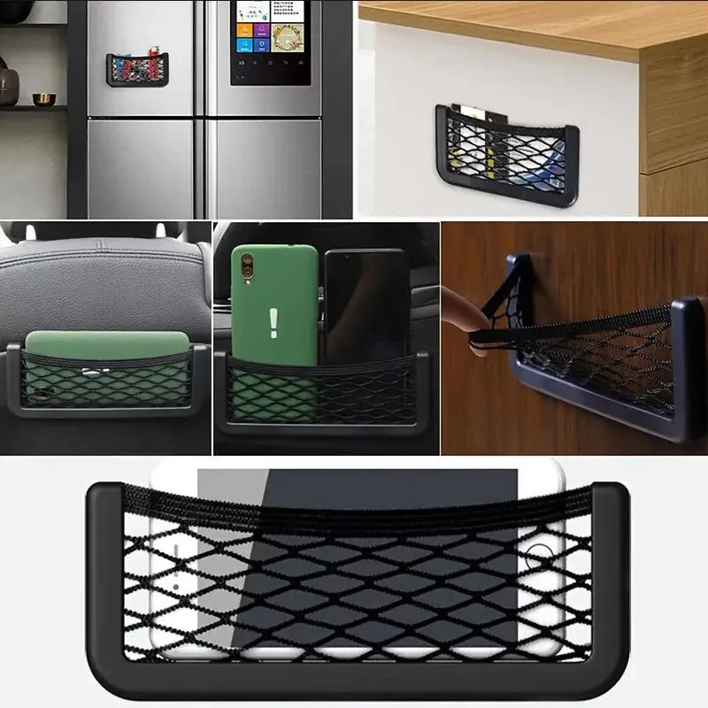Adhesive Car Seat Organizer Nets 6