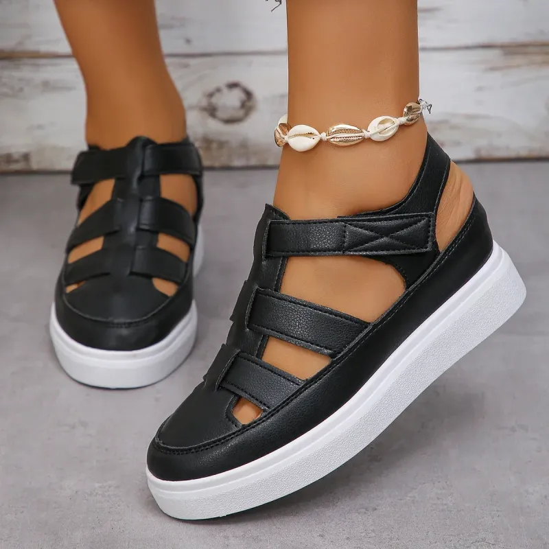 Women's Hollow Wedge Gladiator Sandals 6
