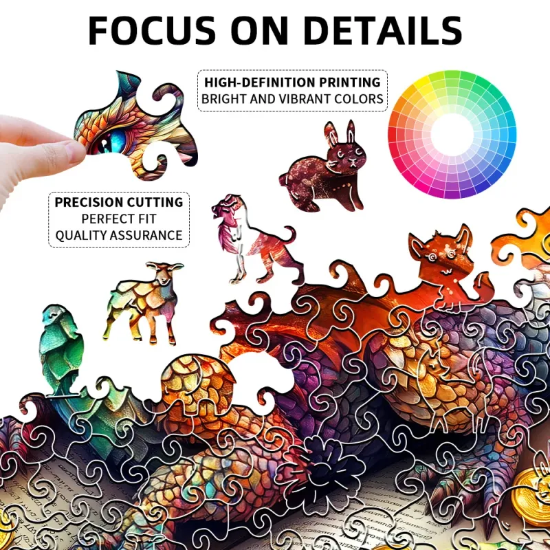 3D Dragon Wooden Puzzle Brain Teaser 5