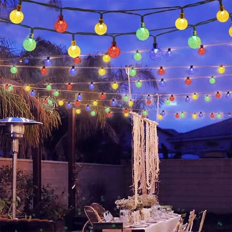 Solar Globe String Lights Outdoor 4