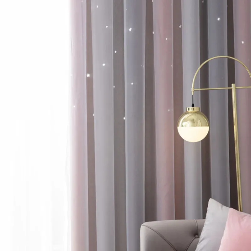 Silver Twinkle Star Blackout Curtains for Kids 3