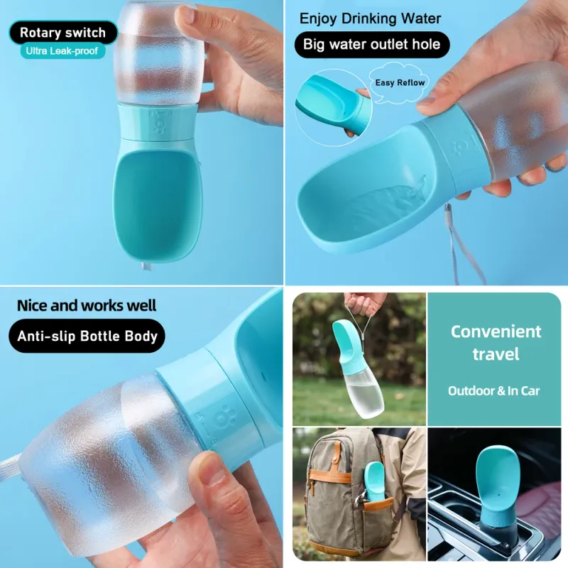 Portable Pet Water Bottle & Travel Bowl 5