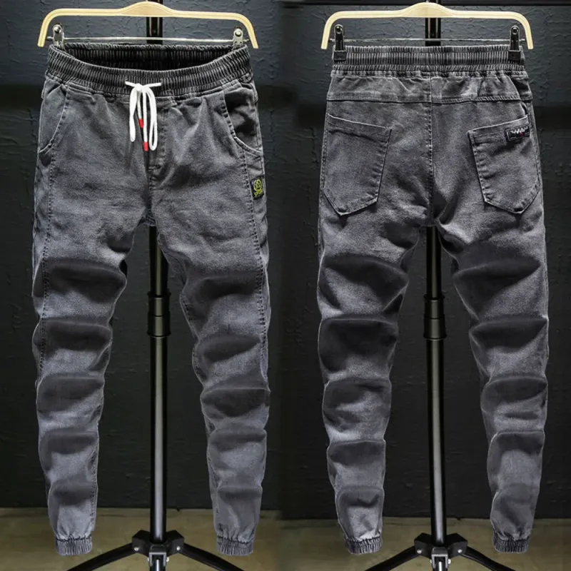 Luxury Men's Drawstring Work Jeans 1