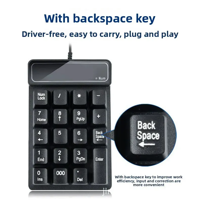 2.4GHz Wireless Numeric Keypad - 19 Keys 4