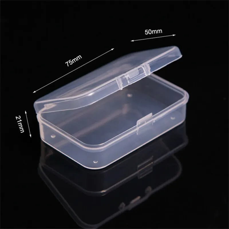 Clear Mini Square Stackable Beads Box 2