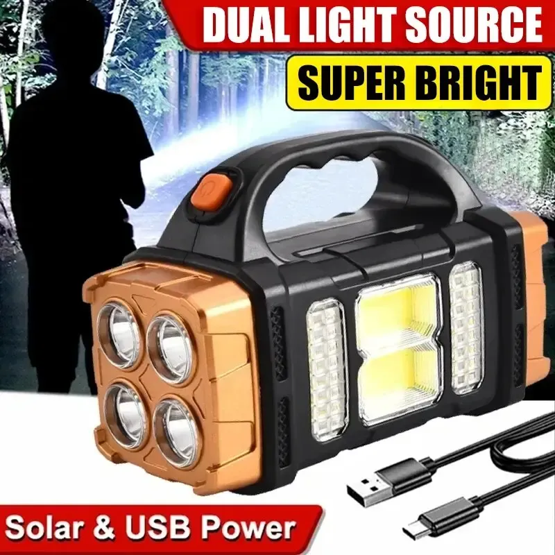 Solar USB Rechargeable Flashlight & Work Light 1