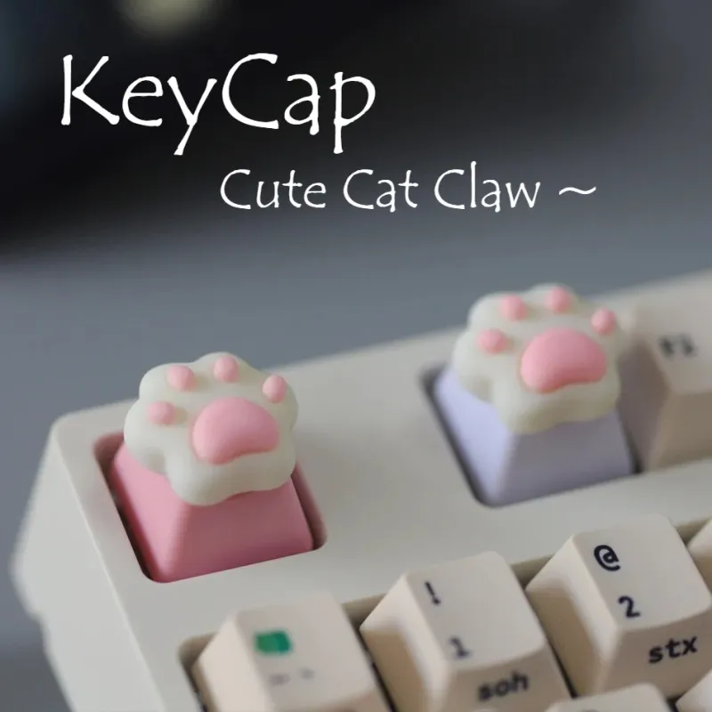 Anime Cat Girl Pink PBT Keycaps 1