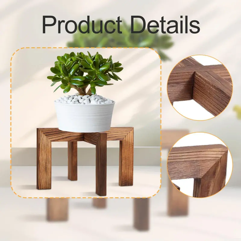 Minimalist Wooden Plant Stand 3