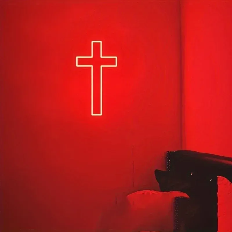 Jesus Cross Neon Sign - LED Wall Art 6