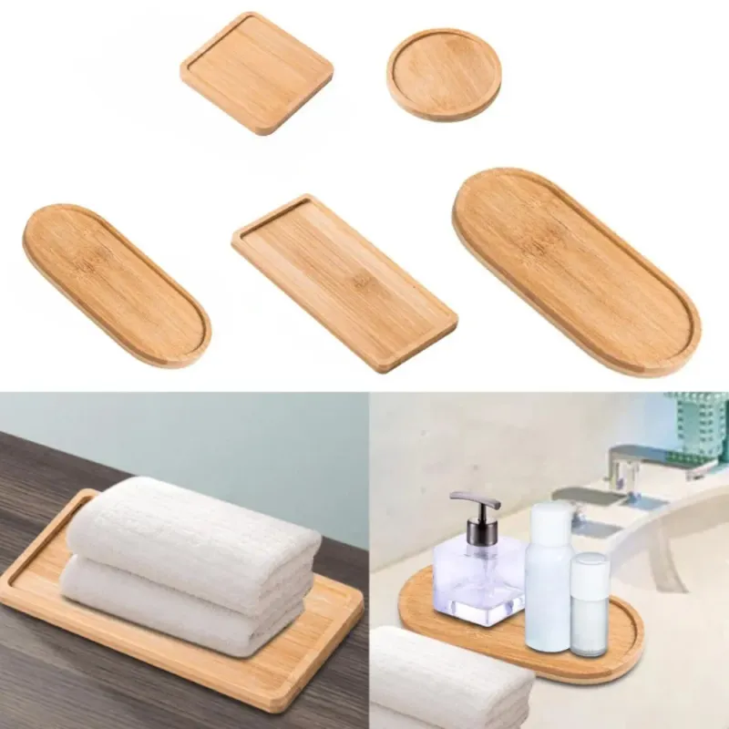Bamboo Organizer Tray Set for Bathroom 6