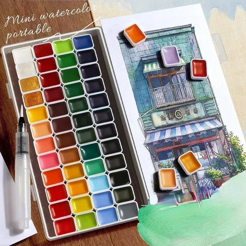 48-Color Granulating Watercolor Set 1