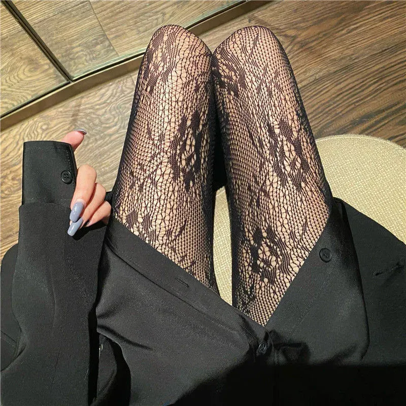 Black Spider Web Fishnet Pantyhose 6