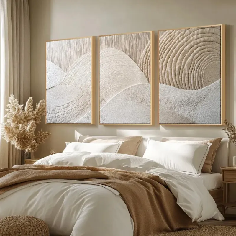 Boho Neutral Mountain Canvas Art Set 1