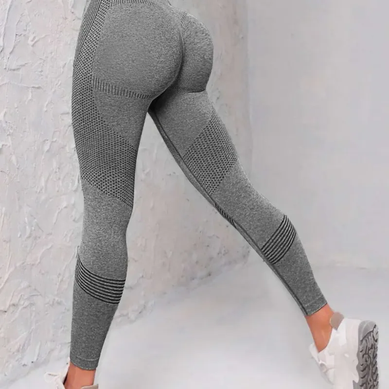 Seamless Wide Waistband Sports Leggings 6