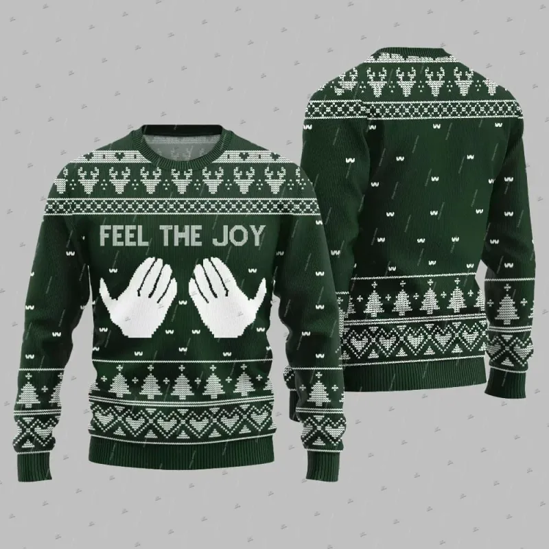 Christmas Ugly Sweater Santa Skull 3D Print Pullover 6