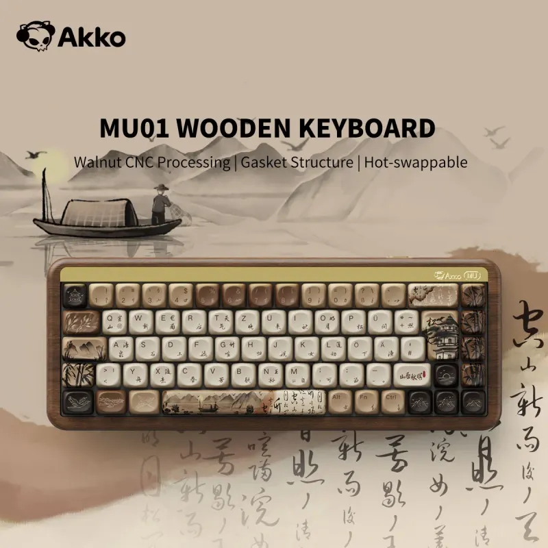 Akko MU01 Wooden Mechanical Keyboard 1