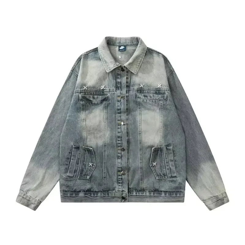Men's Vintage Distressed Denim Jacket 6