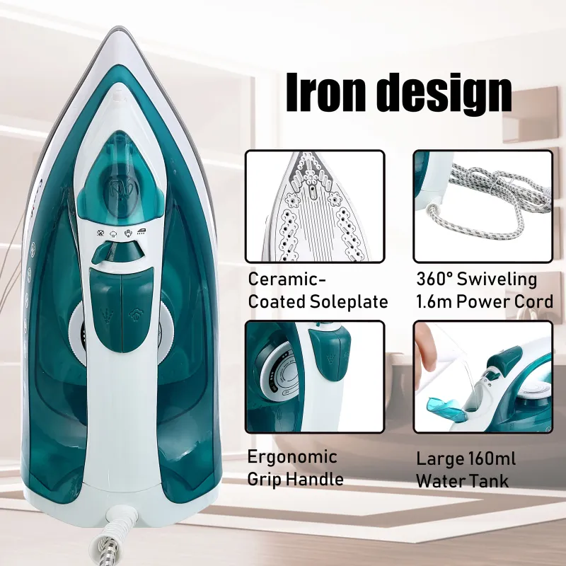 Portable Mini Steam Iron with Ceramic Soleplate 2