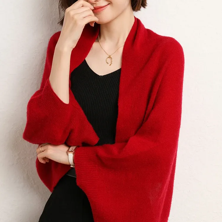 Merino Wool Women's Knit Cardigan 1