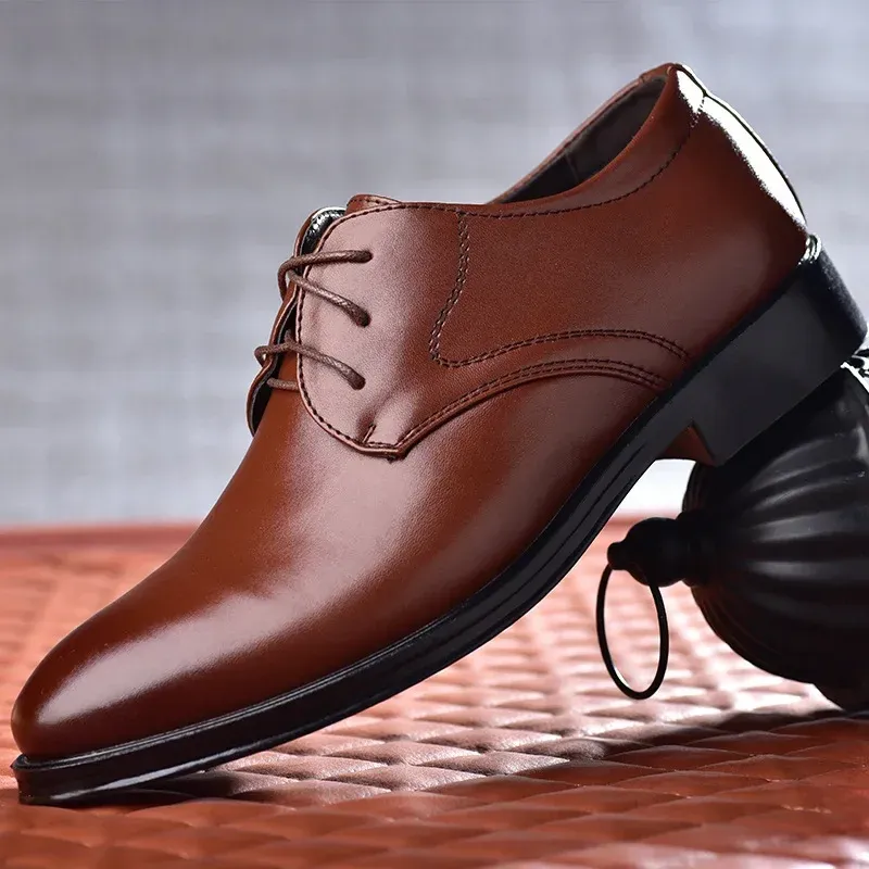 Black Leather Oxford Dress Shoes 4