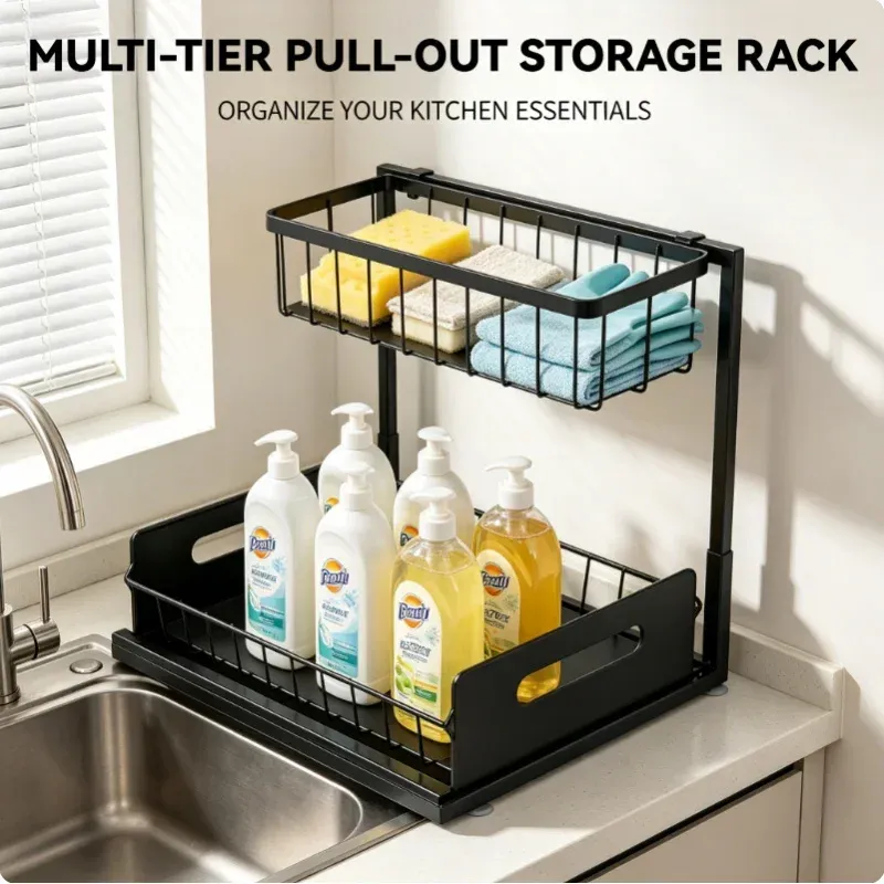 2-Tier Under Sink Organizer Rack 1