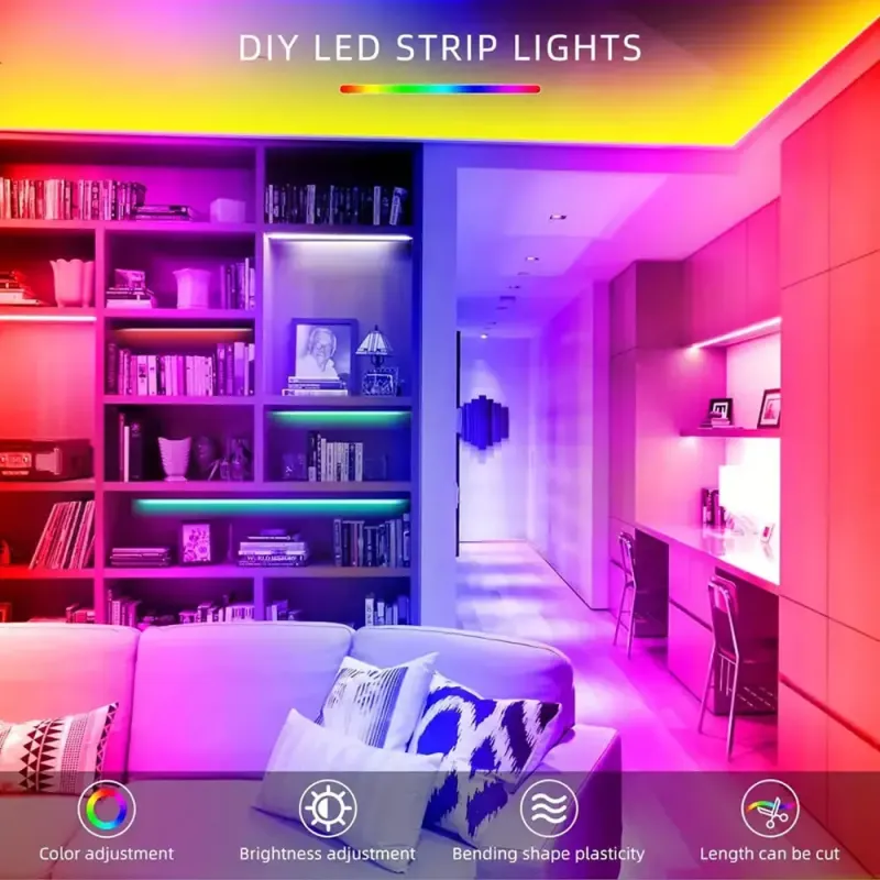 RGB LED Strip Lights with Remote 3