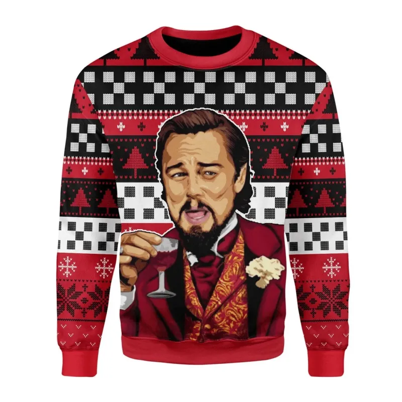 Leo DiCaprio Meme Ugly Christmas Sweater 2