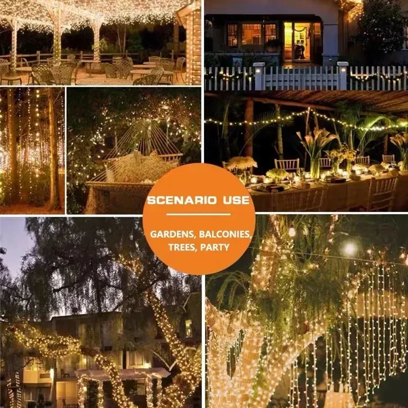Solar LED Fairy Lights - 8 Modes, Waterproof 3