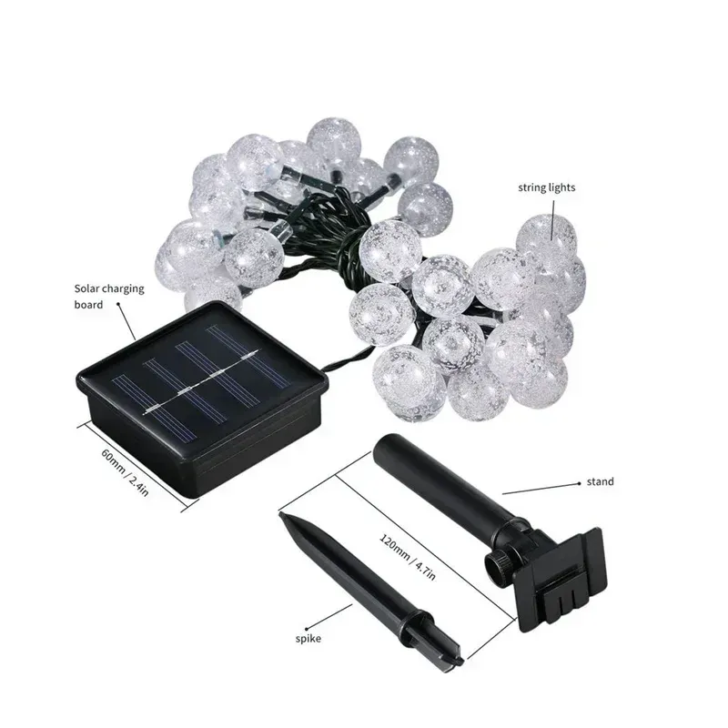 Solar Crystal Ball Festoon Lights 5