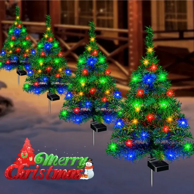 Solar Xmas Tree Stake Lights 1