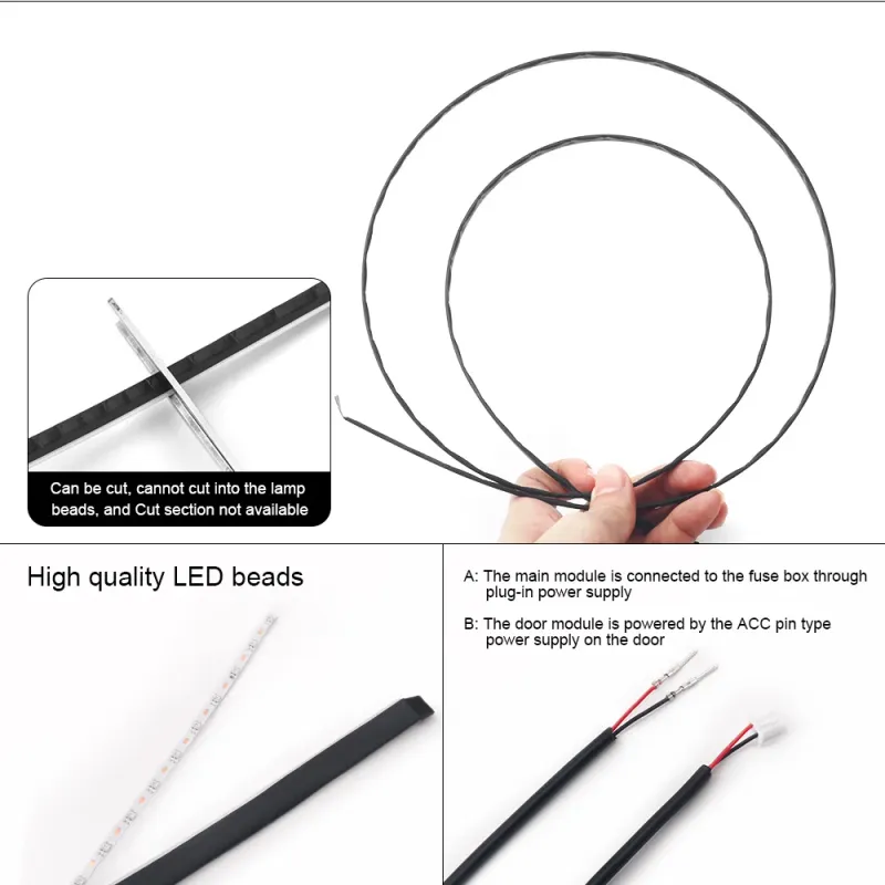 RGB LED Car Ambient Light Kit 4
