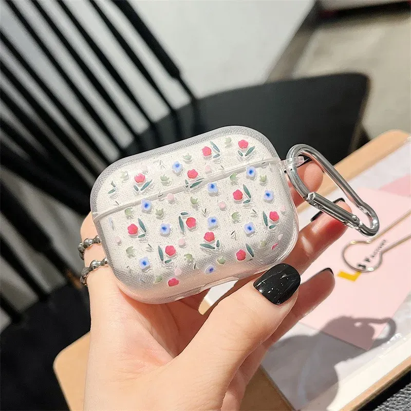 Flower Glitter AirPods Case 4
