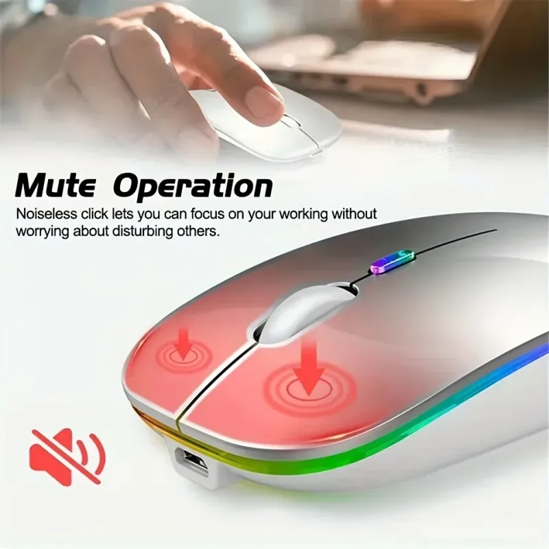 Wireless Mouse Rechargeable LED Backlit 5