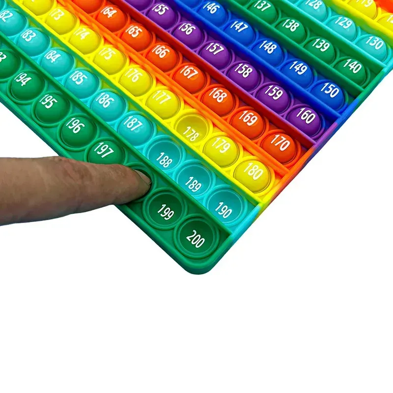 Rainbow Math Counting Bubble Board 6