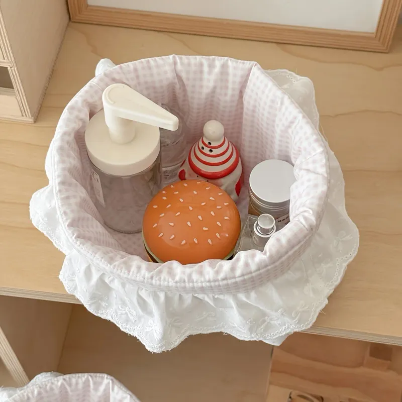 Scalloped Storage Basket Organizer 6