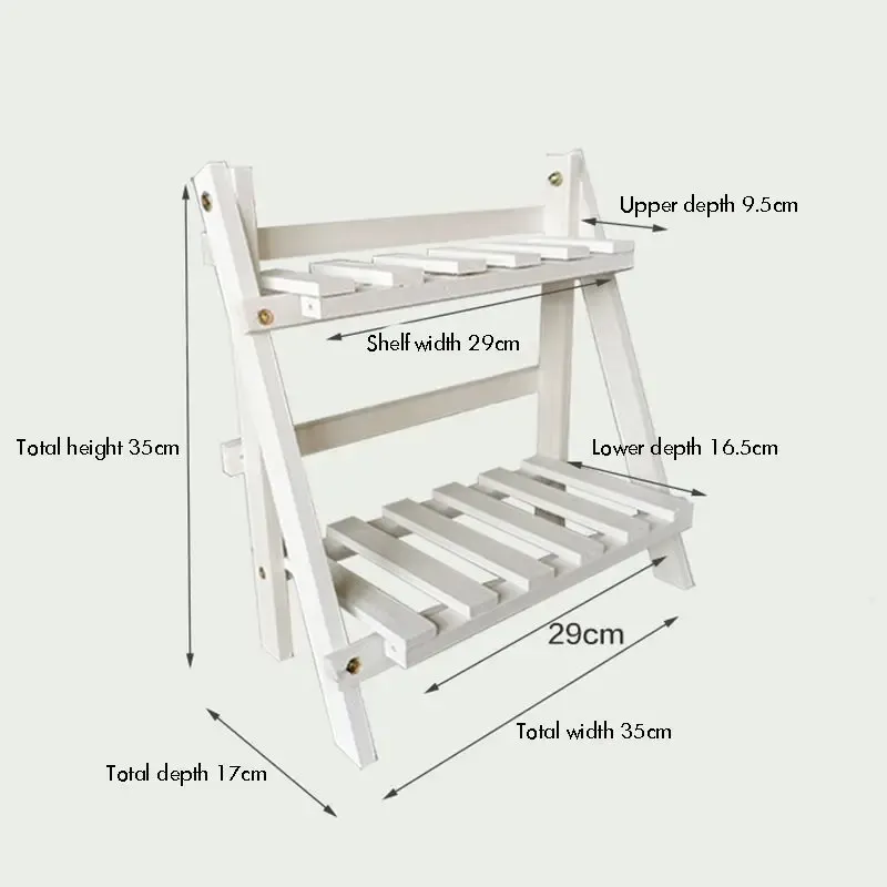 2-Tier Wood Plant Stand 6