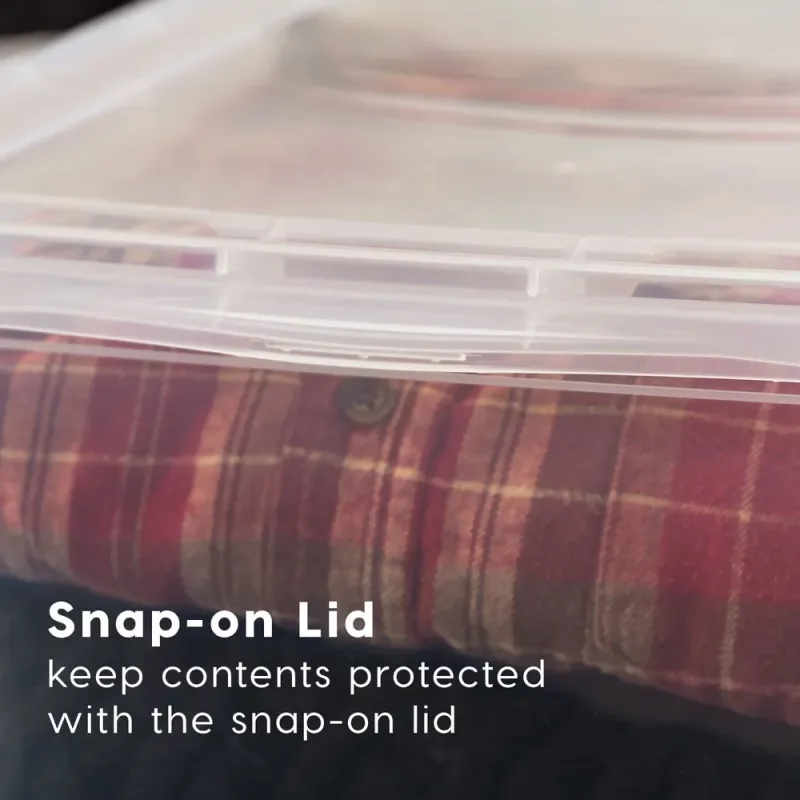 17 Qt Clear Storage Bin with Lid 6