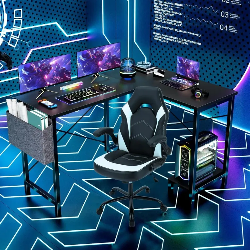 50-Inch L-Shaped Gaming Desk with CPU Stand 6