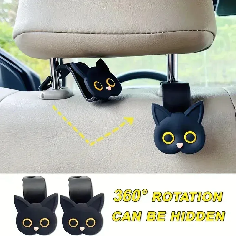 3D Cartoon Cat Car Headrest Hook 1