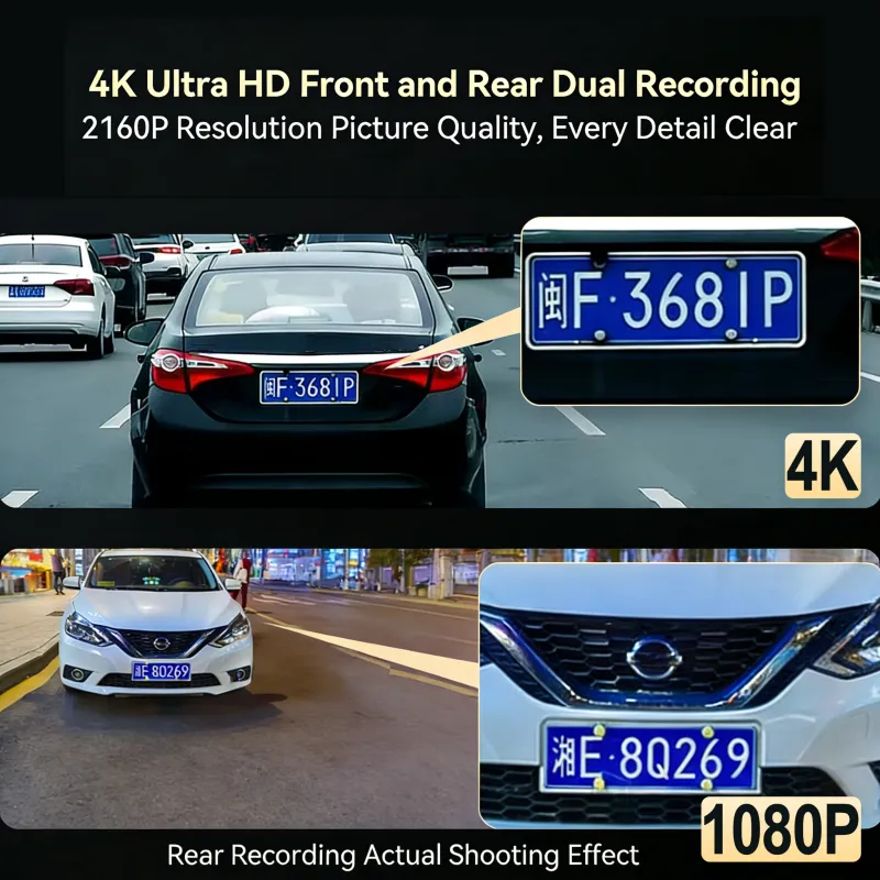 4K WiFi Dual Dash Cam with Night Vision 2