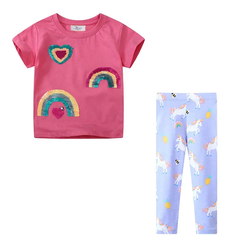 Unicorn Girls T-Shirt + Leggings Set 6