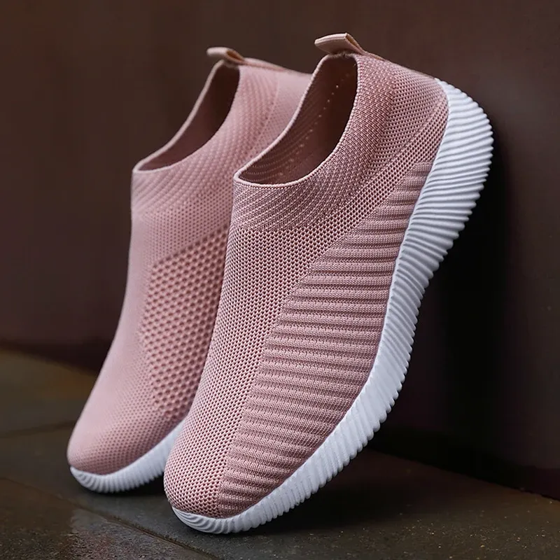 Pink Soft Slip-On Women's Sneakers 1