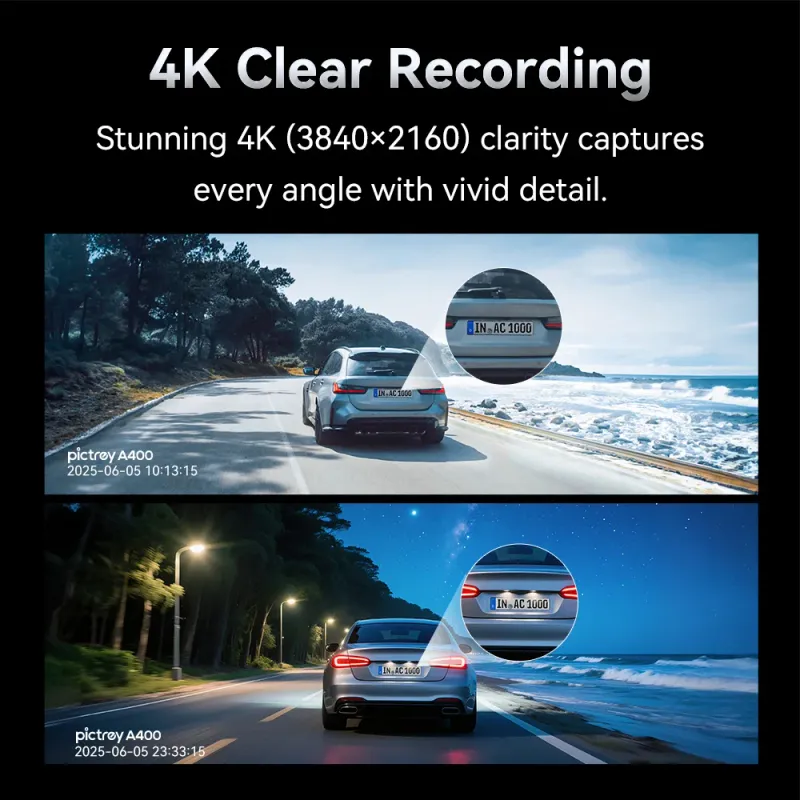 Pictrey A400 4K Dash Cam with ADAS 3