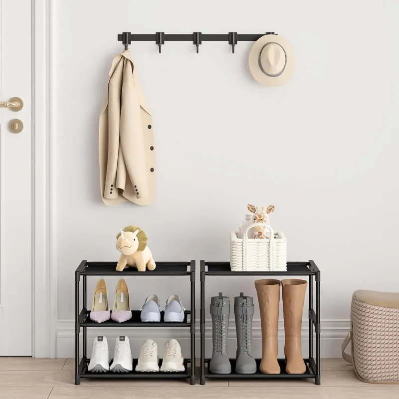 Narrow 3-Tier Stackable Shoe Rack 3