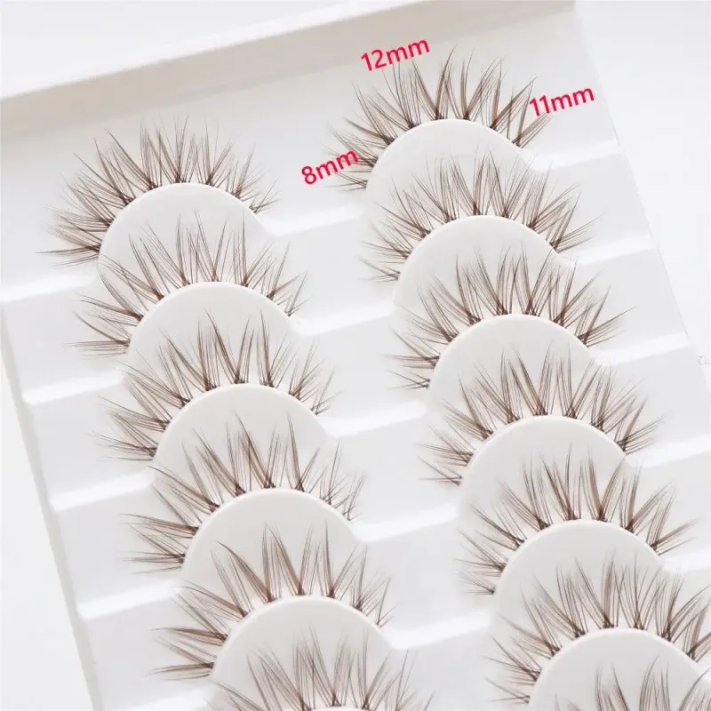 Brown 3D Anime Faux Mink Lashes (10 Pairs) 4