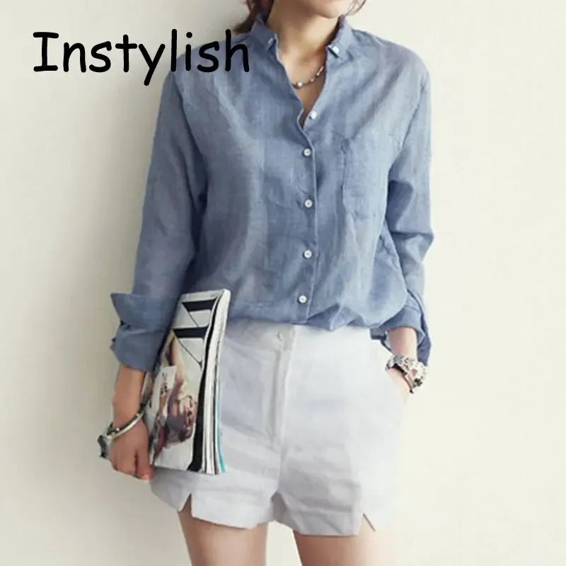 Korean Vintage Linen Blouse 3